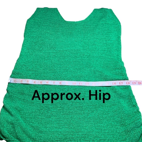 Sndys Byron Green Knit Scoop Back Mini Dress Adjustable Sides US SZ S NWOT - Picture 5 of 7